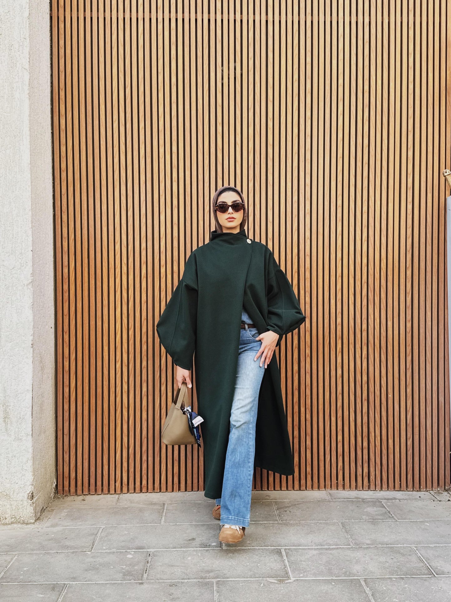 Dark 	Green Coat