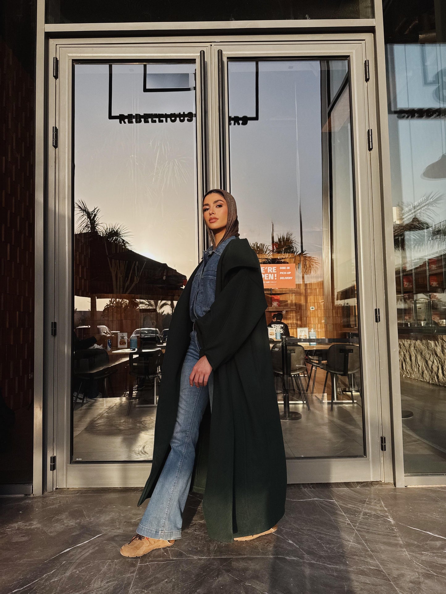 Dark 	Green Coat