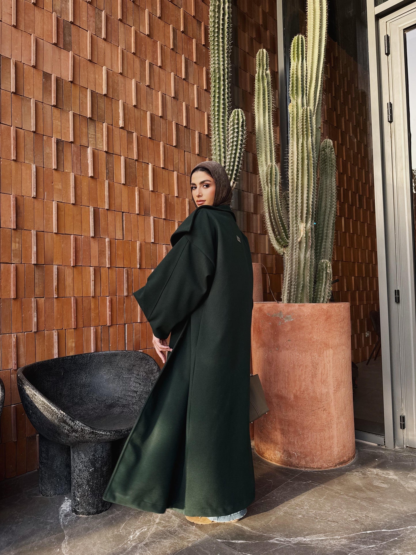 Dark 	Green Coat