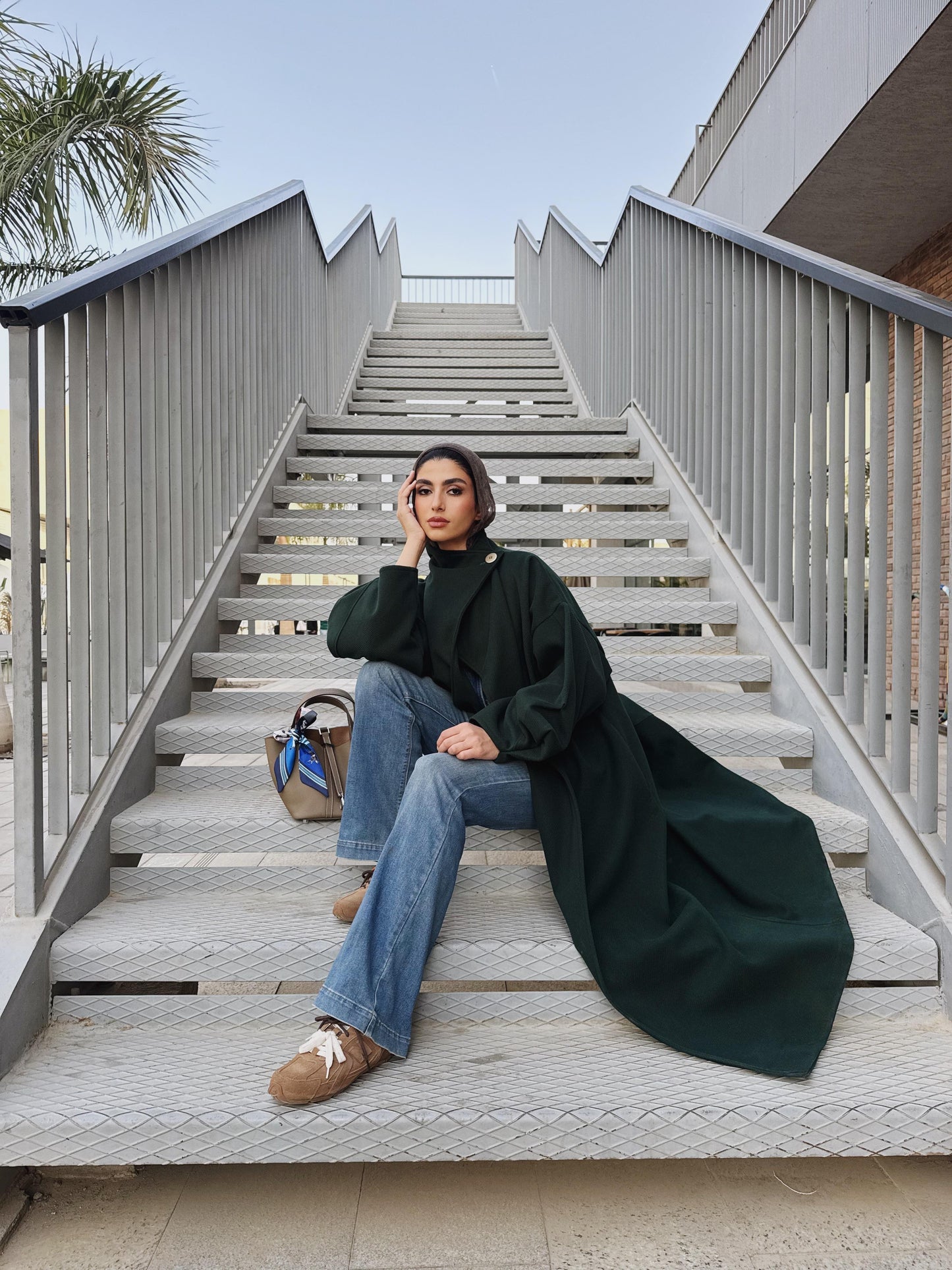 Dark 	Green Coat