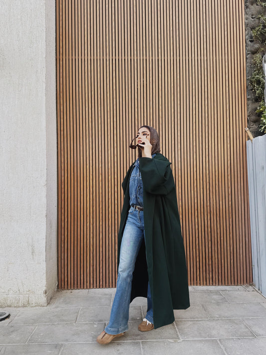 Dark 	Green Coat